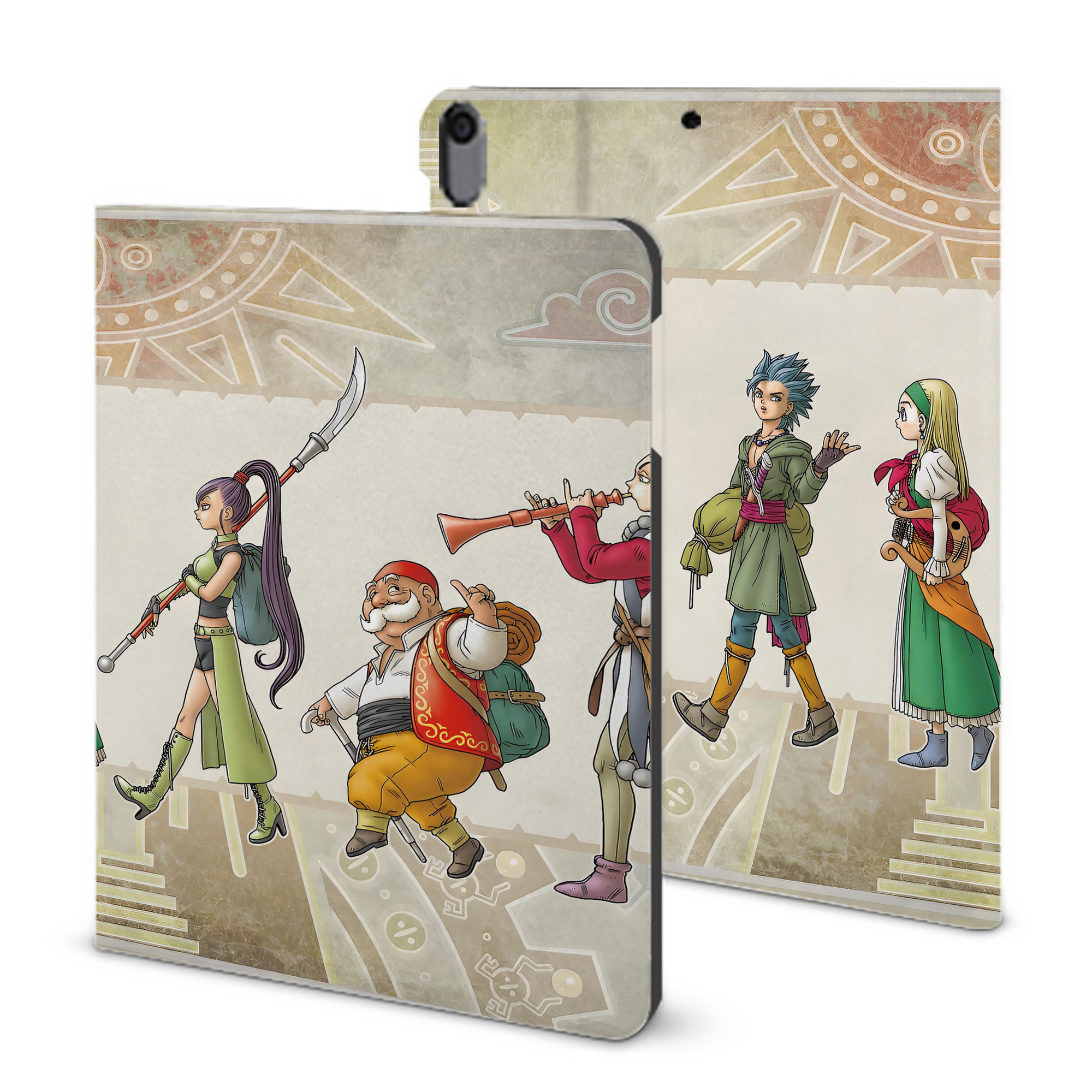 （画像用） ドラゴンクエスト Doragon Kuesuto Dragon Quest IPad ケース ブック型 PUレザー TPU 耐衝撃 軽量 薄型 ペン収納なし 全面保護 IPad 各モデル対応